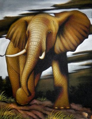 Elefantenbulle (76 cm x 96 cm)